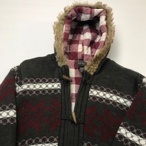 Men's Hoodie Buffalo Zip Up Sweater